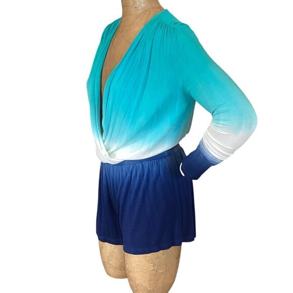 Young Fabulous & Broke Howell Romper Ombre Soft Modal Surplice V-Neck XS 283i - Picture 6 of 11